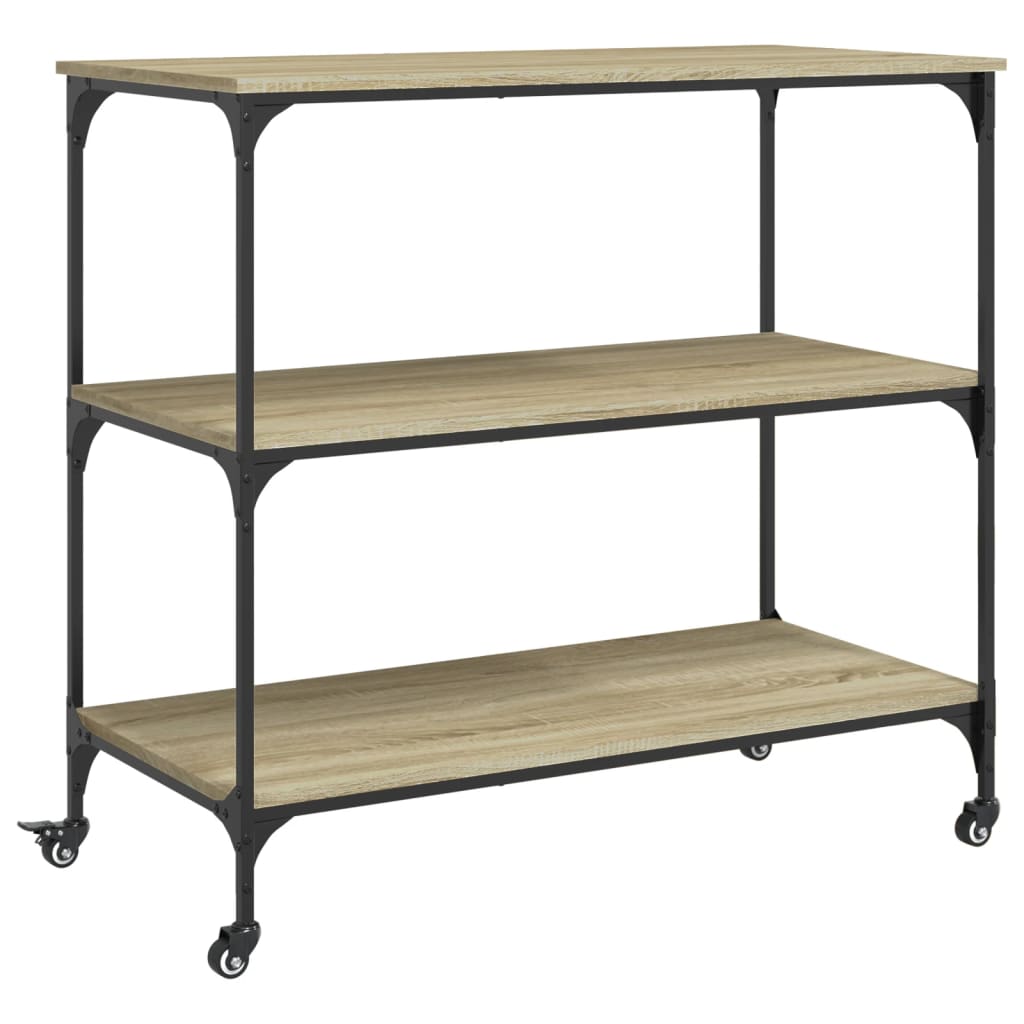 Köksvagn Sonoma-Ek 102X50X95 Cm Konstruerat Trä