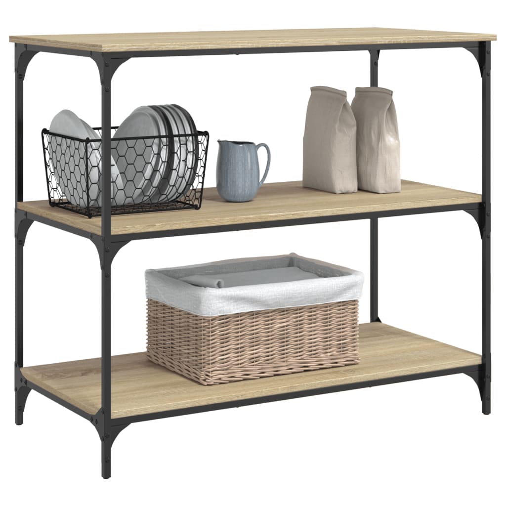 Köksvagn Sonoma-Ek 102X50X95 Cm Konstruerat Trä