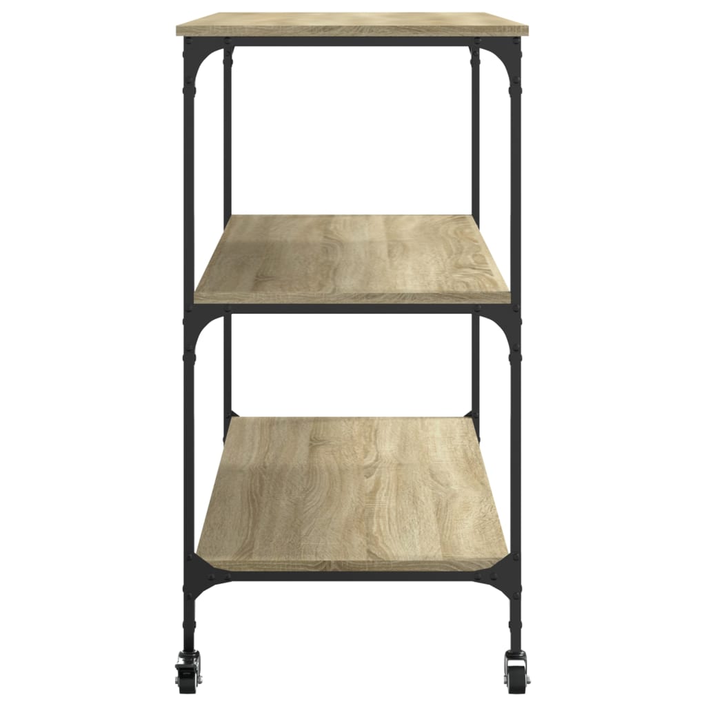 Köksvagn Sonoma-Ek 102X50X95 Cm Konstruerat Trä