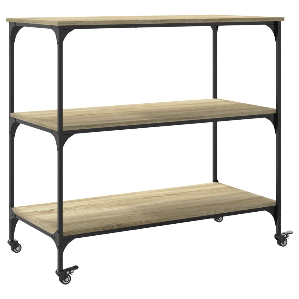 Köksvagn Sonoma-Ek 102X50X95 Cm Konstruerat Trä