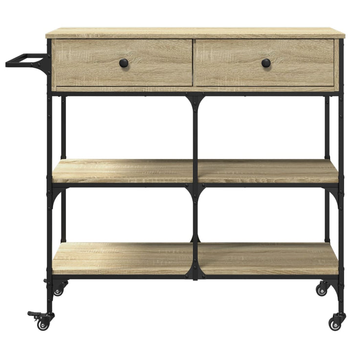 Köksvagn Sonoma-Ek 105X42X95 Cm Konstruerat Trä