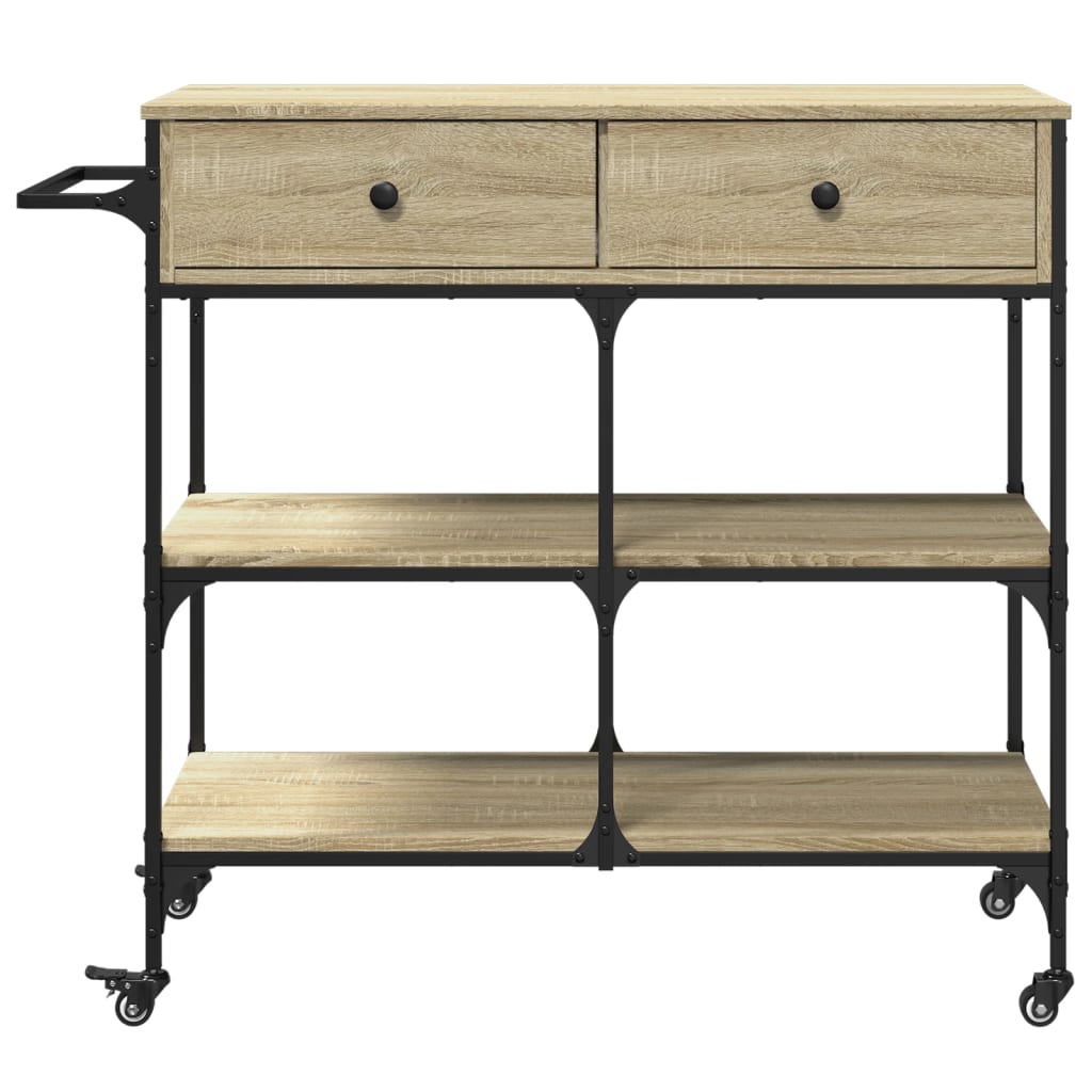 Köksvagn Sonoma-Ek 105X42X95 Cm Konstruerat Trä