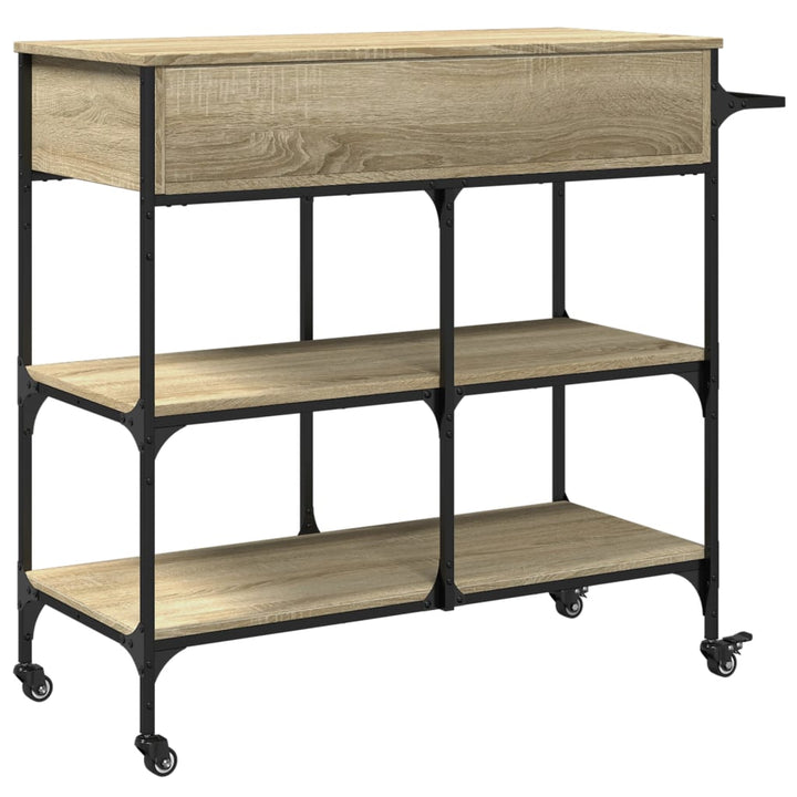 Köksvagn Sonoma-Ek 105X42X95 Cm Konstruerat Trä