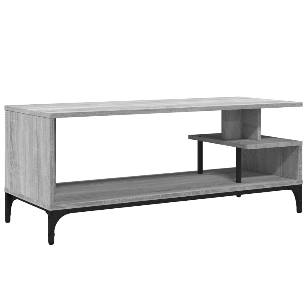 Tv-Bänk 102X40X41 Cm Trä Pulverlackerat Stål