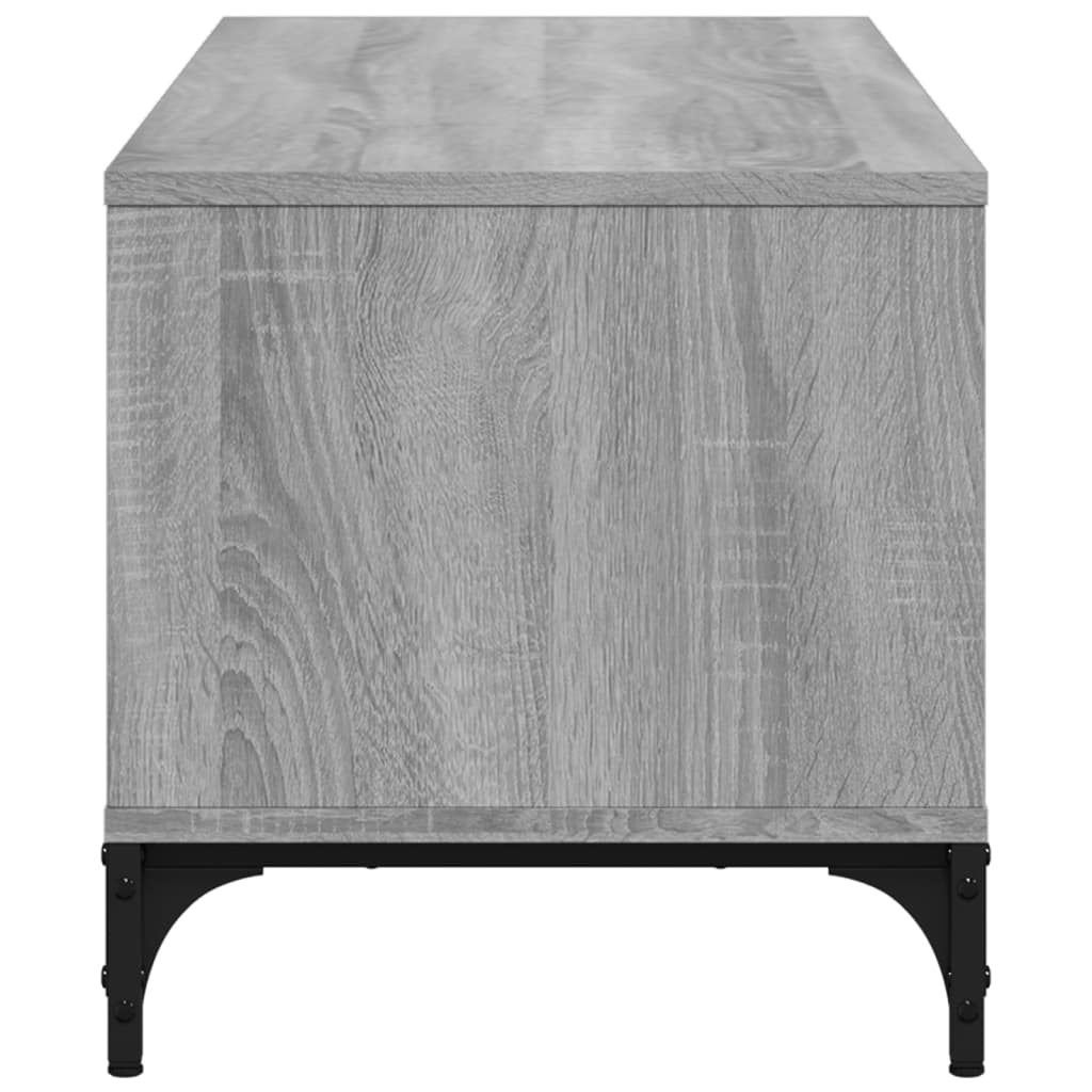 Tv-Bänk 102X40X41 Cm Trä Pulverlackerat Stål