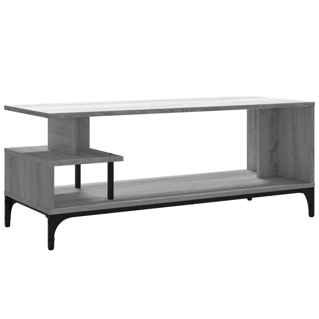 Tv-Bänk 102X40X41 Cm Trä Pulverlackerat Stål