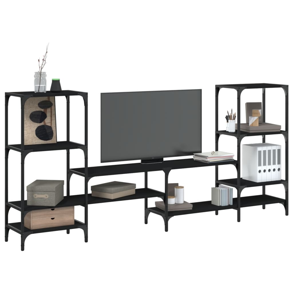 Tv-Bänk Rökfärgad Ek 206,5X28,5X95 Cm Konstruerat Trä