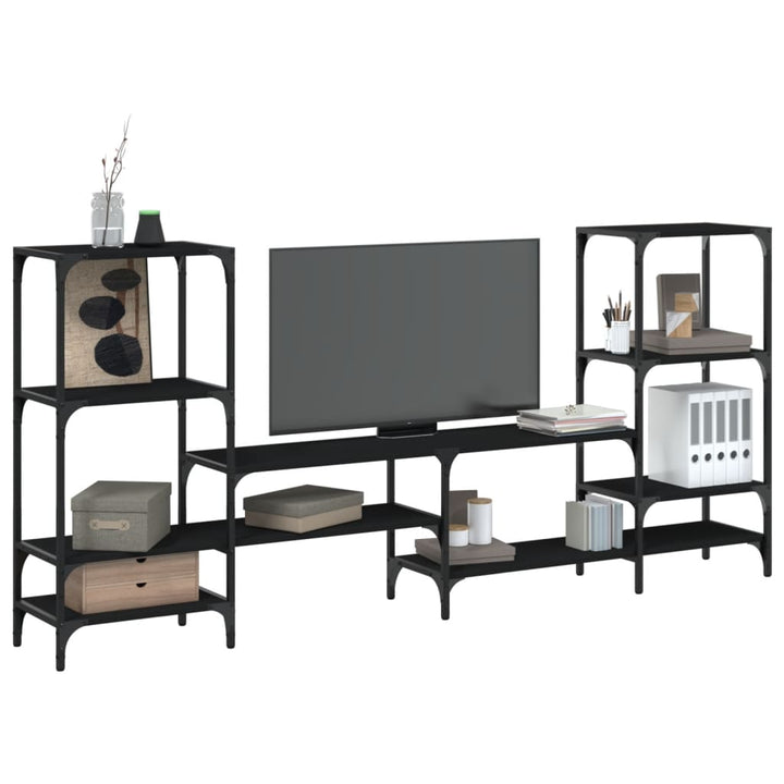 Tv-Bänk Rökfärgad Ek 206,5X28,5X95 Cm Konstruerat Trä