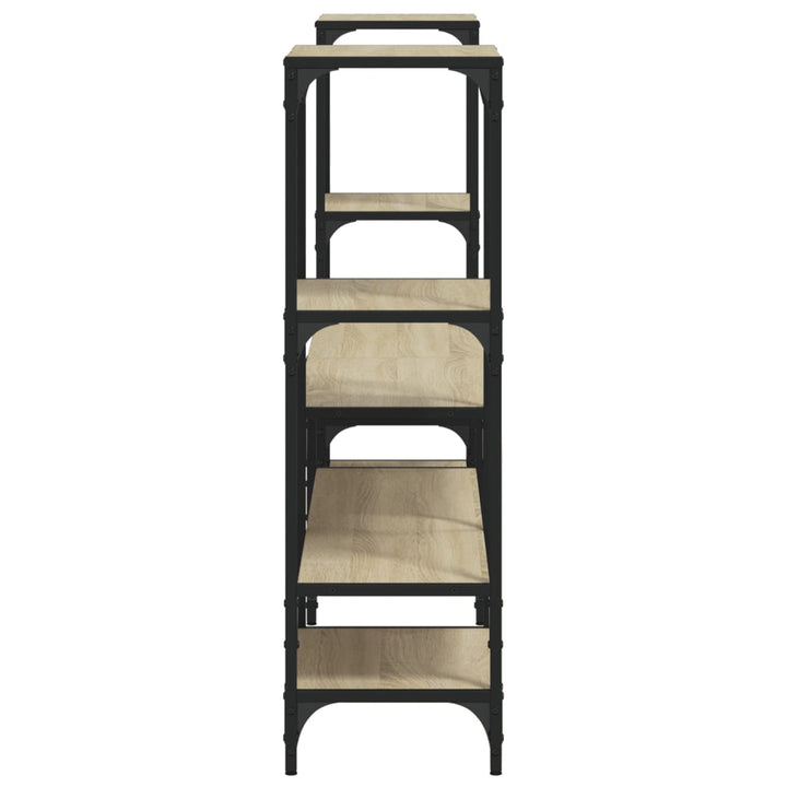 Tv-Bänk Rökfärgad Ek 206,5X28,5X95 Cm Konstruerat Trä