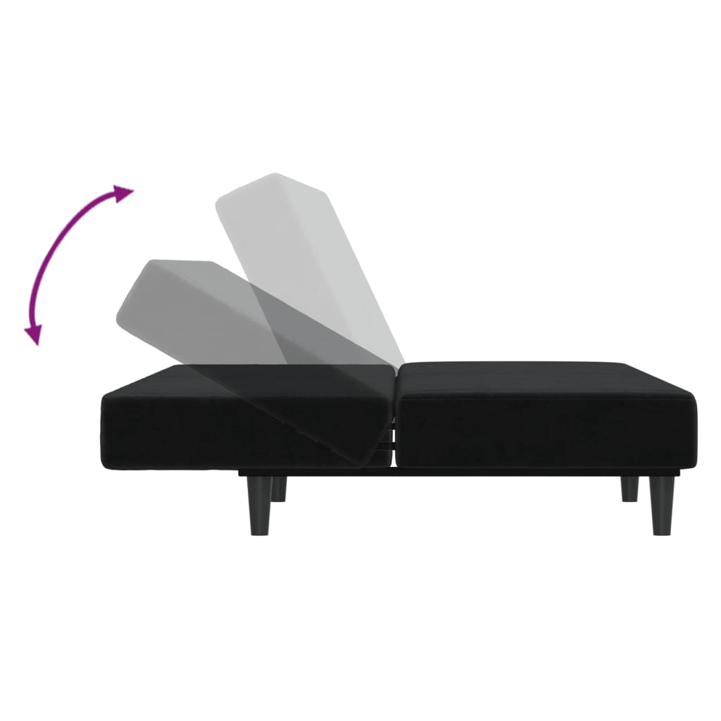 Bäddsoffa 2-Sits Sammet
