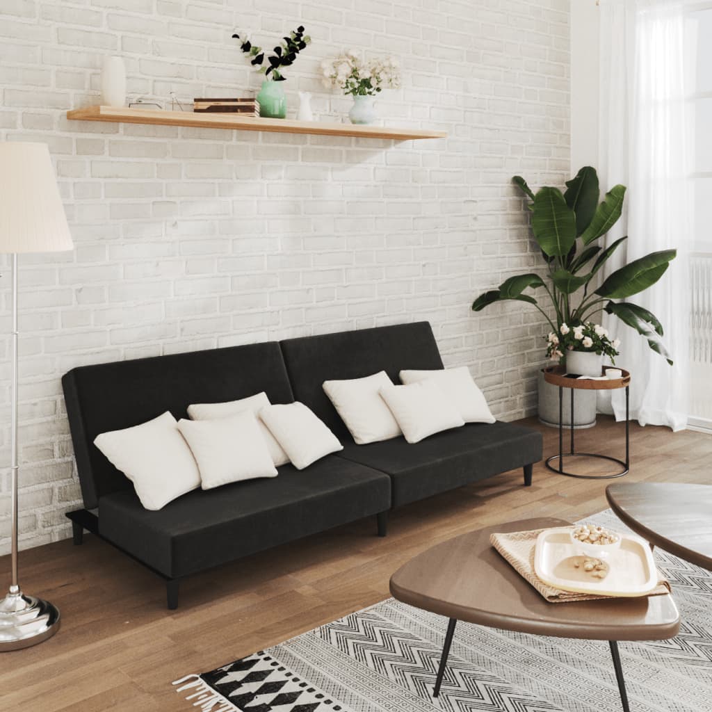 Bäddsoffa 2-Sits Sammet