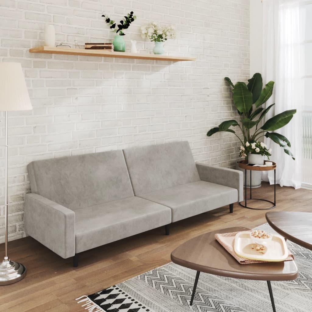 Bäddsoffa 2-Sits Sammet