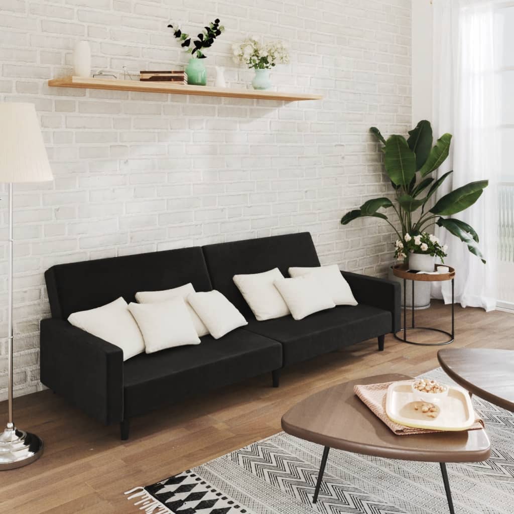 Bäddsoffa 2-Sits Sammet