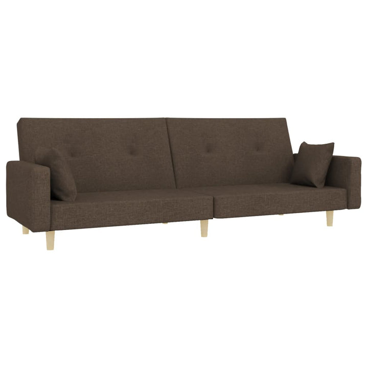 Bäddsoffa 2-Sits Med Två Kuddar Tyg