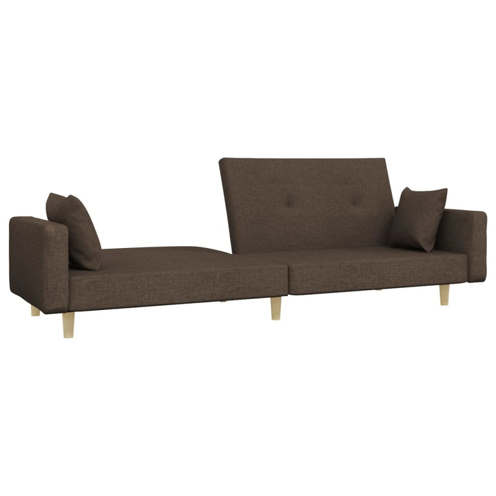 Bäddsoffa 2-Sits Med Två Kuddar Tyg
