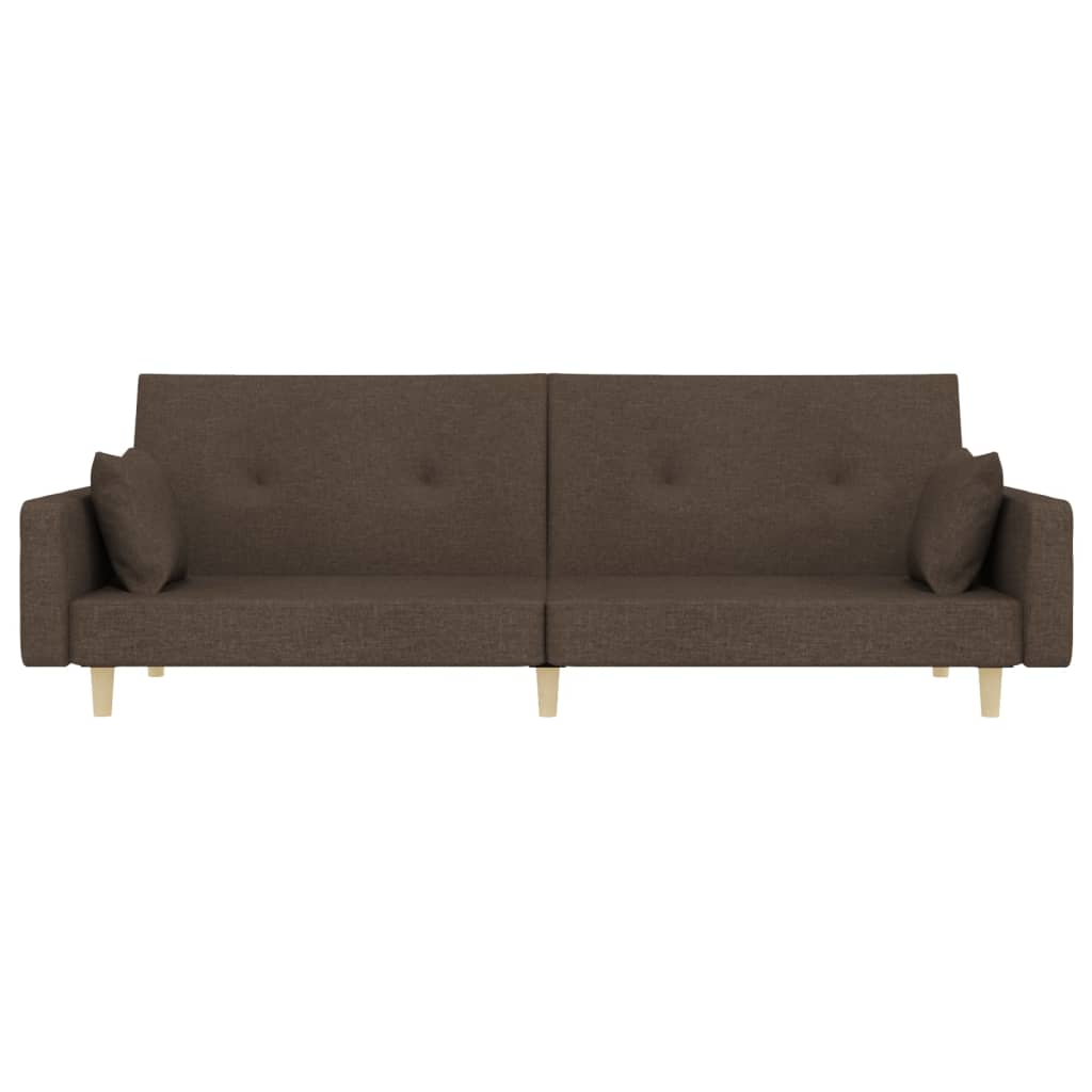 Bäddsoffa 2-Sits Med Två Kuddar Tyg