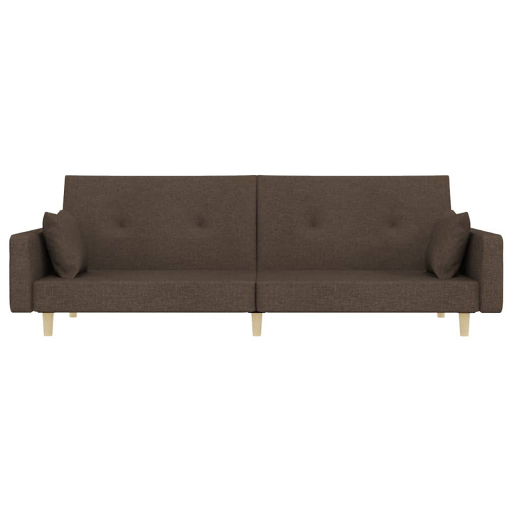 Bäddsoffa 2-Sits Med Två Kuddar Tyg