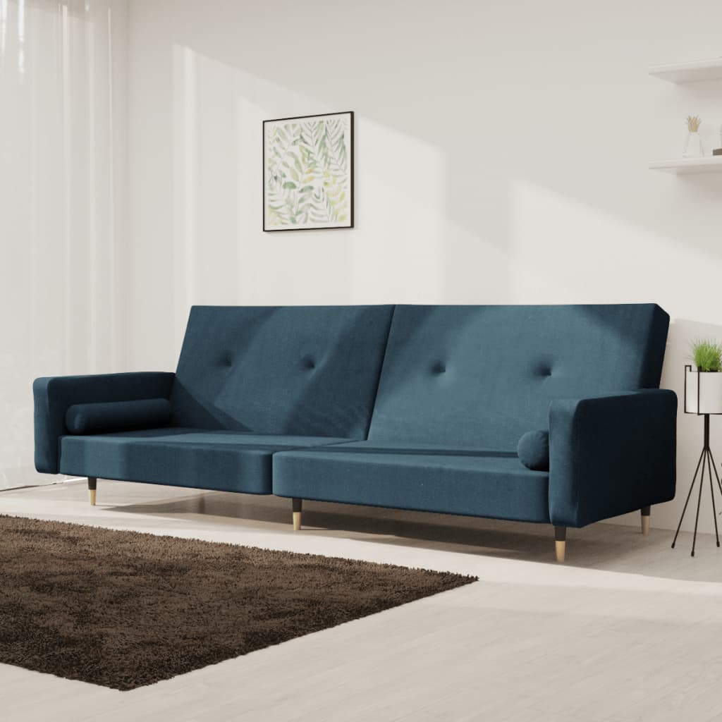 Bäddsoffa 2-Sits Med Två Kuddar Sammet
