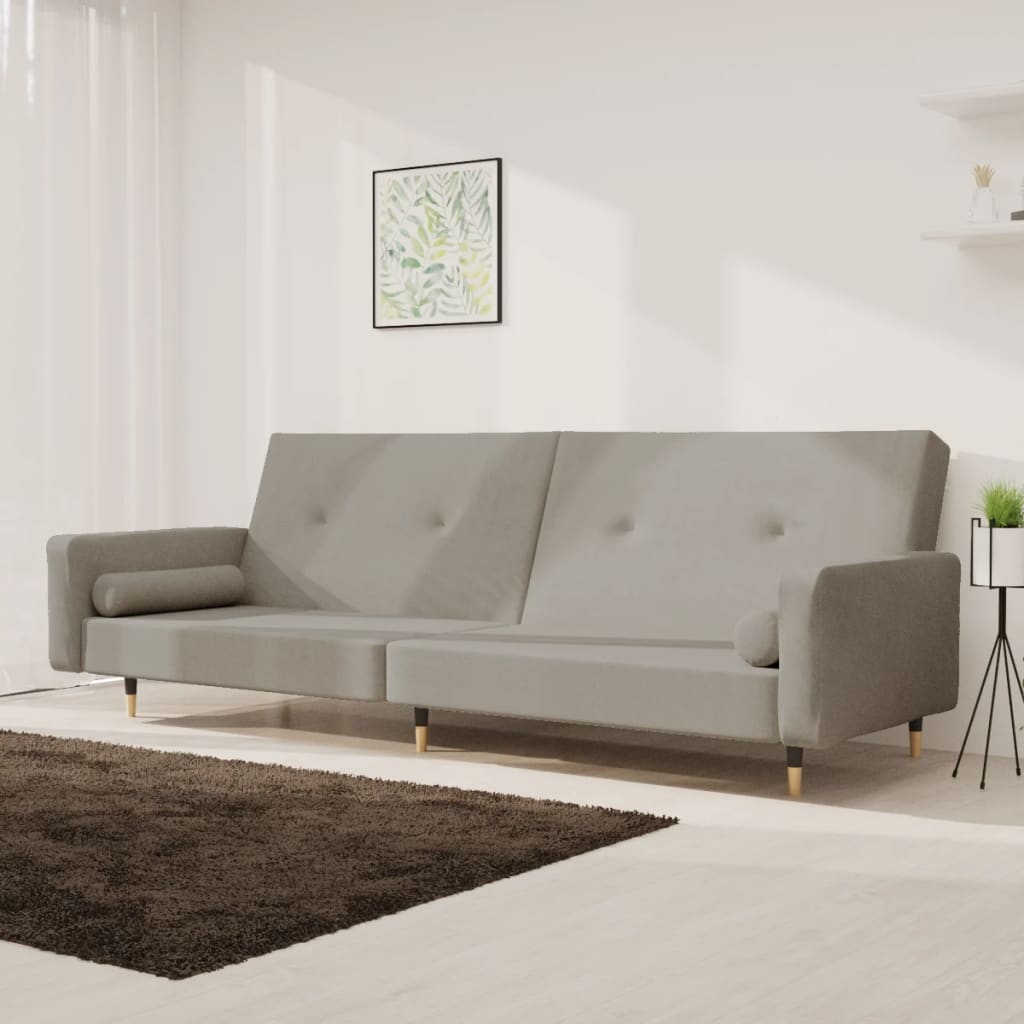 Bäddsoffa 2-Sits Med Två Kuddar Sammet