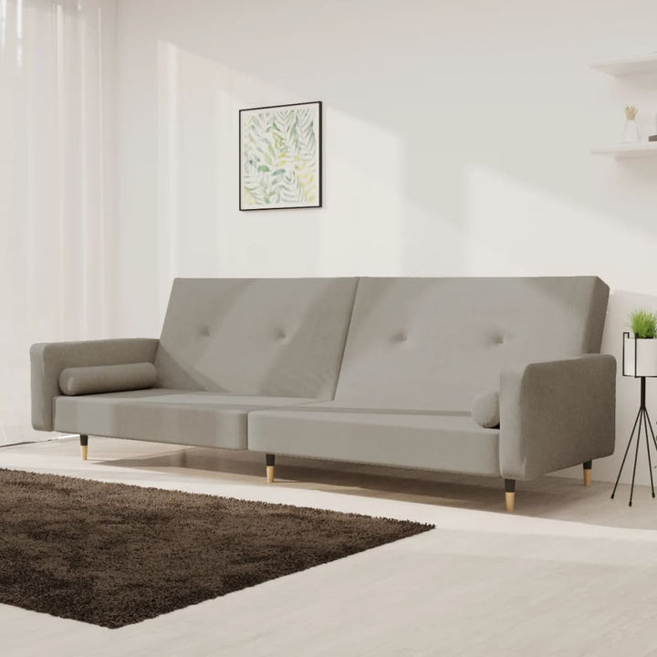 Bäddsoffa 2-Sits Med Två Kuddar Sammet