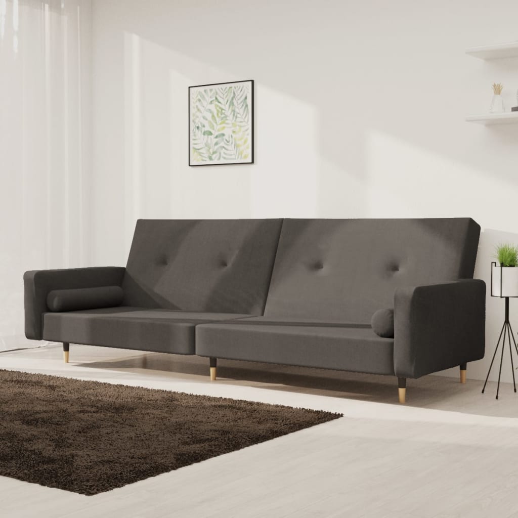 Bäddsoffa 2-Sits Med Två Kuddar Sammet