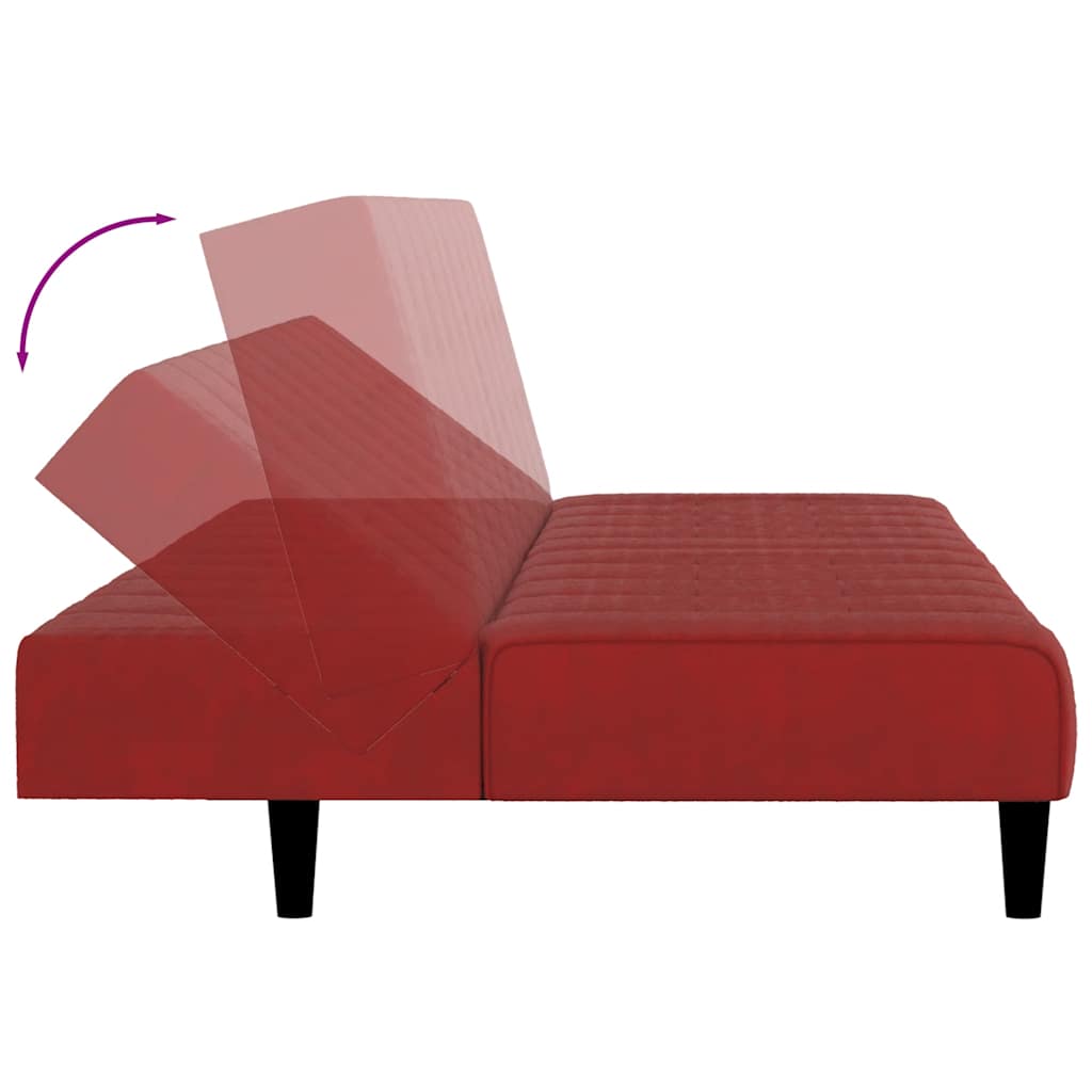 Bäddsoffa 2-Sits Sammet