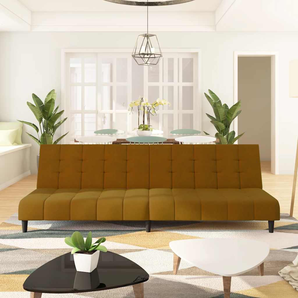 Bäddsoffa 2-Sits Sammet