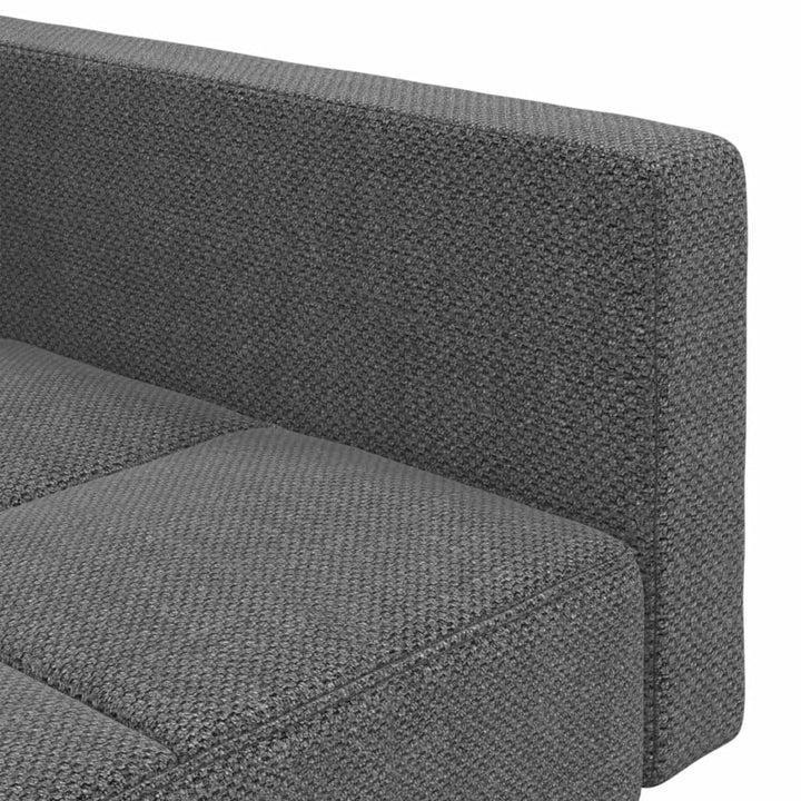 Bäddsoffa 2-Sits Med Två Kuddar Ljusgrå Tyg