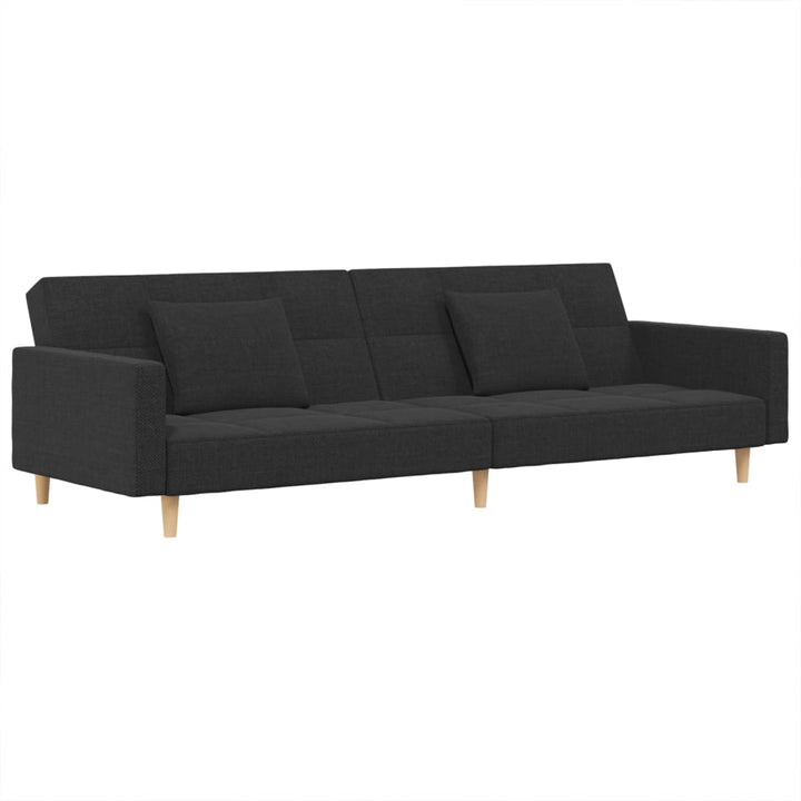 Bäddsoffa 2-Sits Med Två Kuddar Tyg