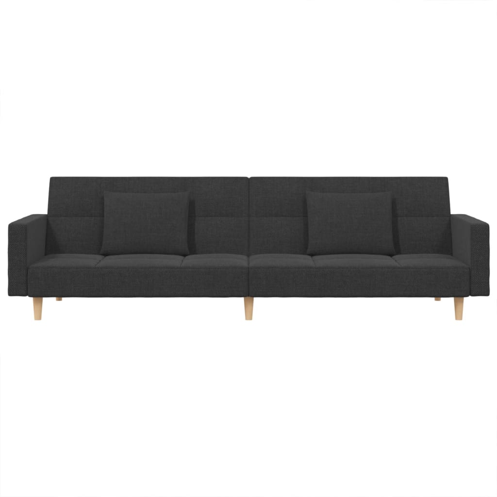 Bäddsoffa 2-Sits Med Två Kuddar Tyg