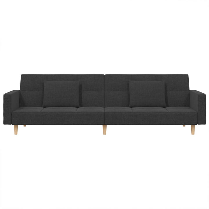 Bäddsoffa 2-Sits Med Två Kuddar Tyg