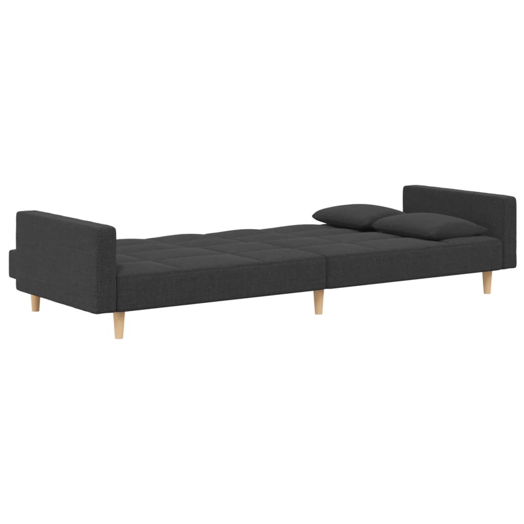 Bäddsoffa 2-Sits Med Två Kuddar Tyg