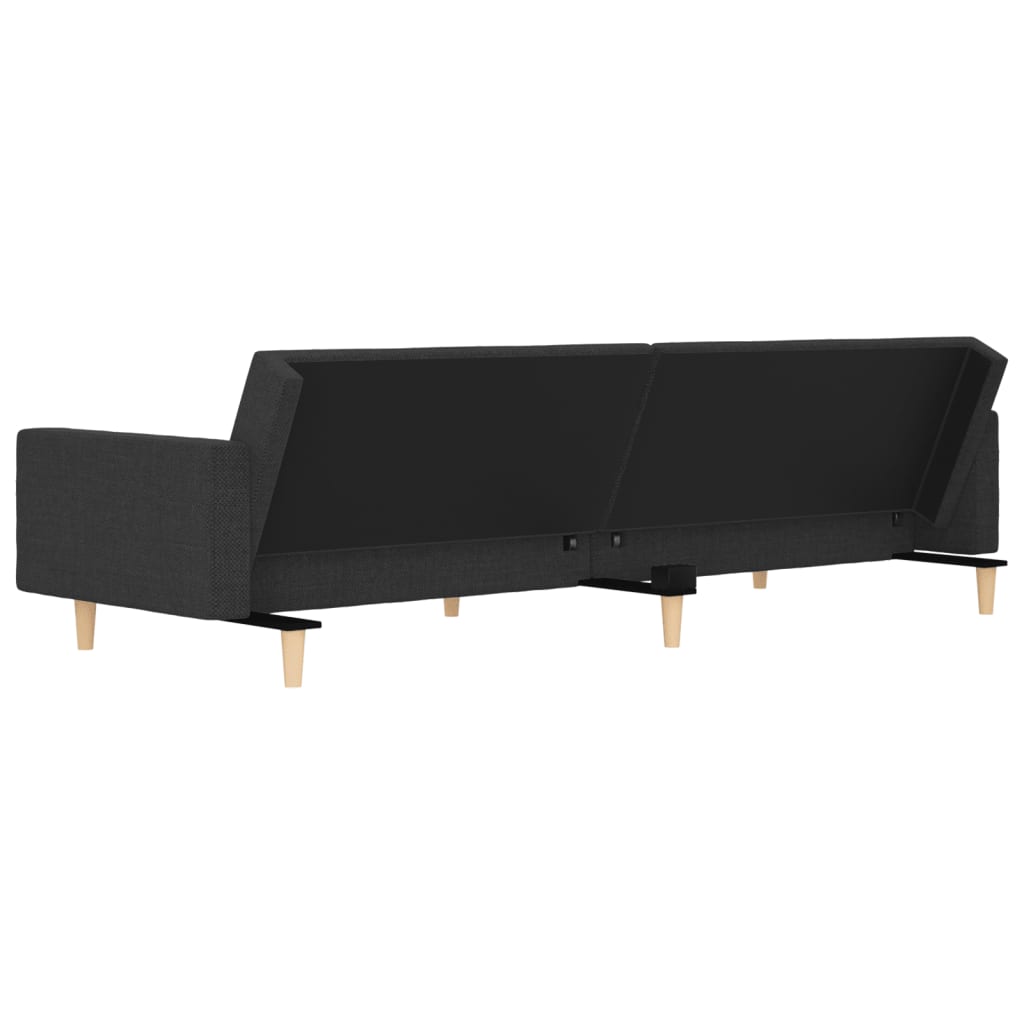 Bäddsoffa 2-Sits Med Två Kuddar Tyg
