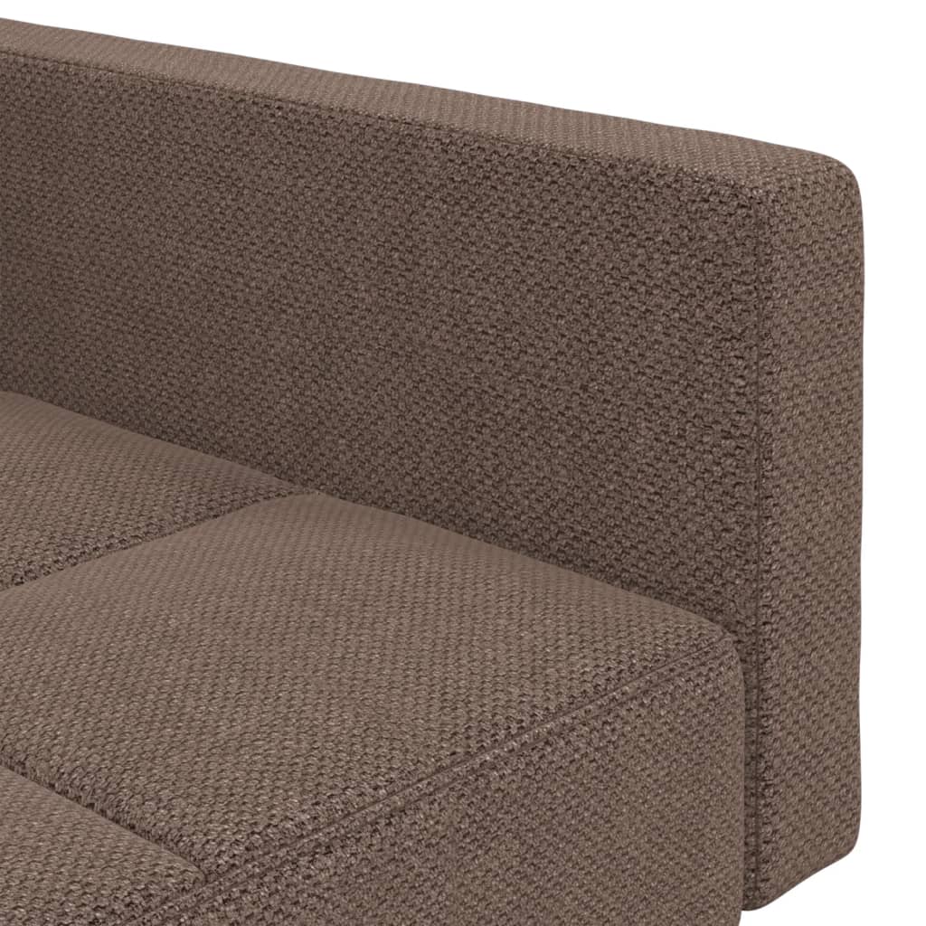 Bäddsoffa 2-Sits Med Två Kuddar Taupe Tyg