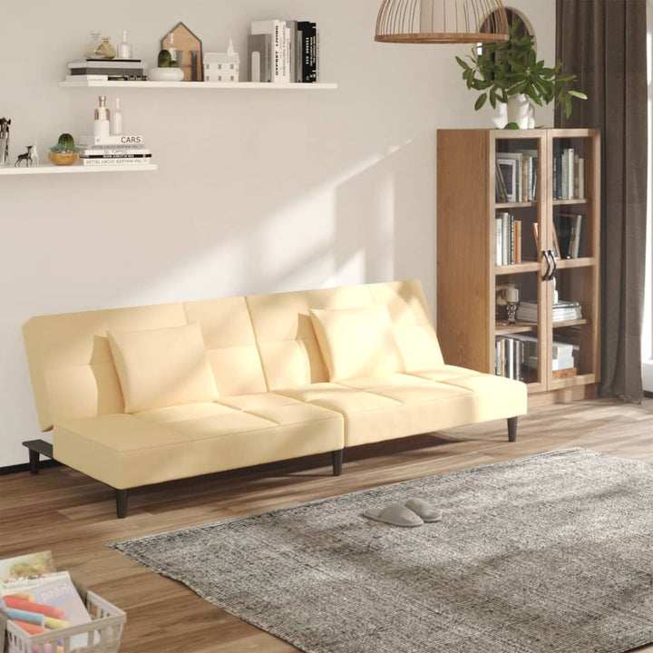 Bäddsoffa 2-Sits Med Två Kuddar Sammet