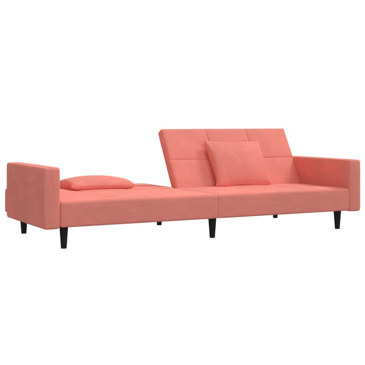 Bäddsoffa 2-Sits Med Två Kuddar Sammet