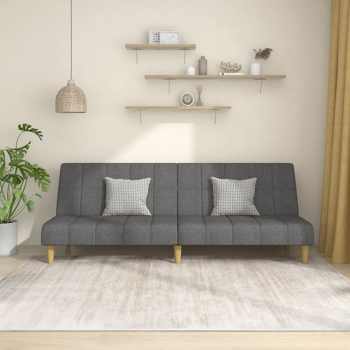 Bäddsoffa 2-Sits Gräddvit Tyg