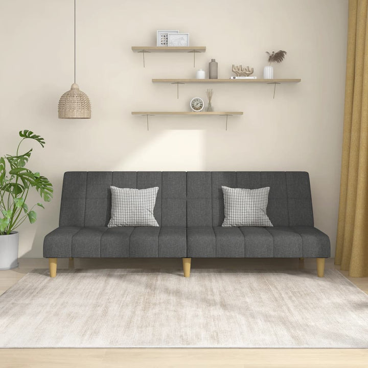 Bäddsoffa 2-Sits Gräddvit Tyg