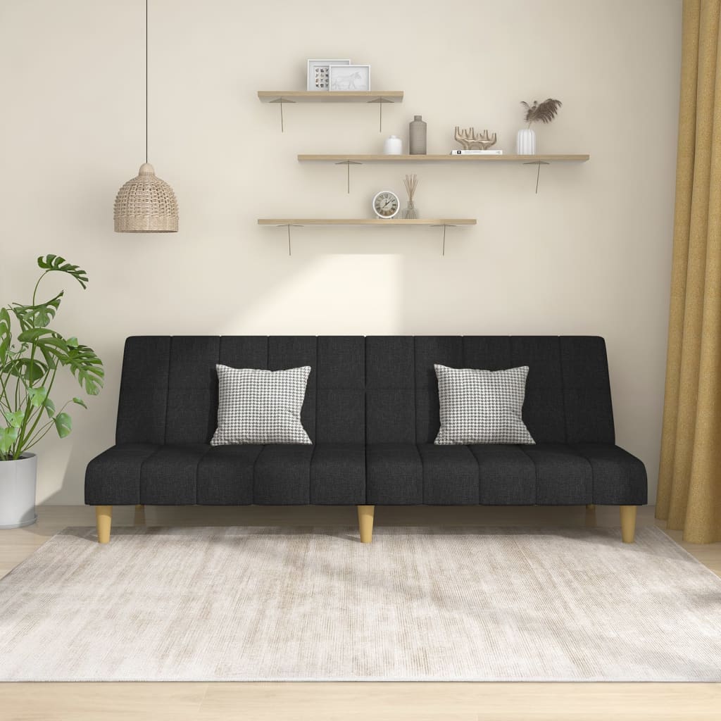 Bäddsoffa 2-Sits Gräddvit Tyg