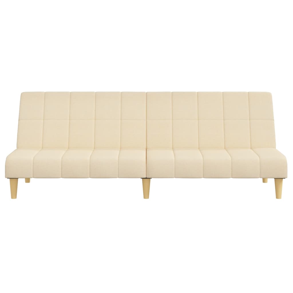 Bäddsoffa 2-Sits Gräddvit Tyg
