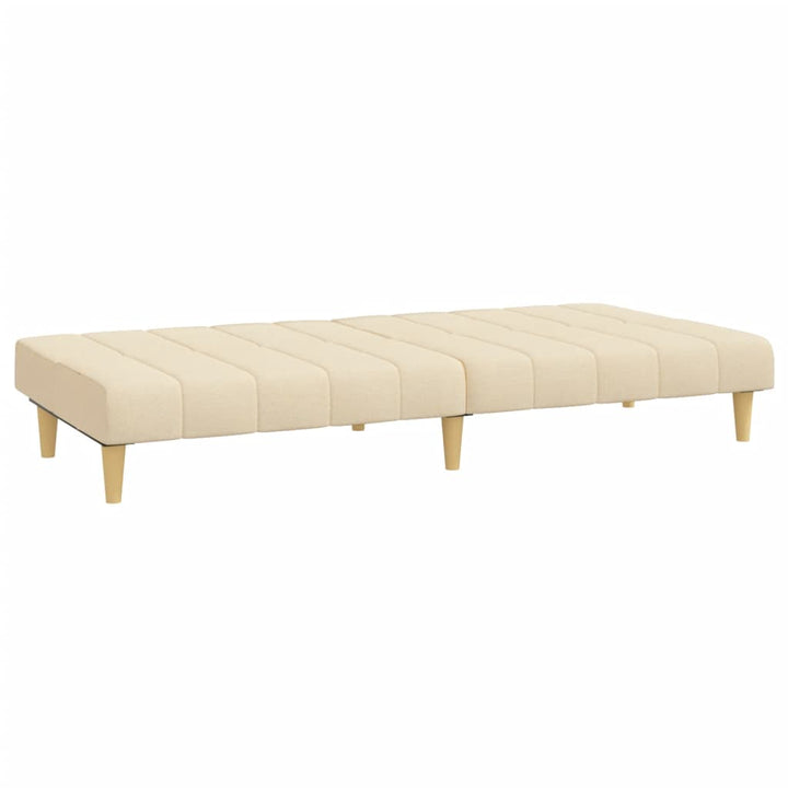 Bäddsoffa 2-Sits Gräddvit Tyg