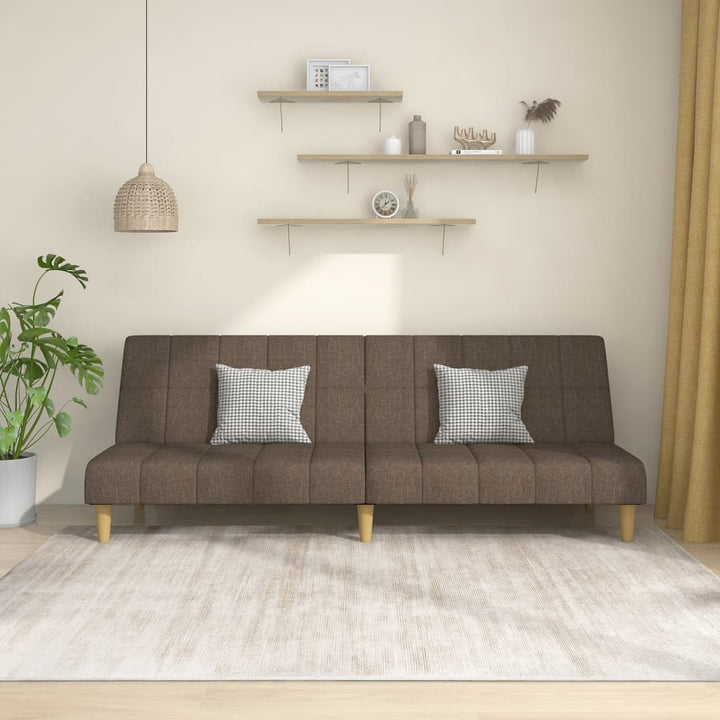 Bäddsoffa 2-Sits Gräddvit Tyg