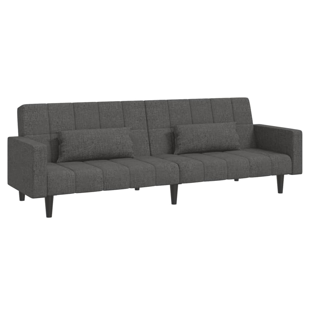 Bäddsoffa 2-Sits Med Två Kuddar Tyg