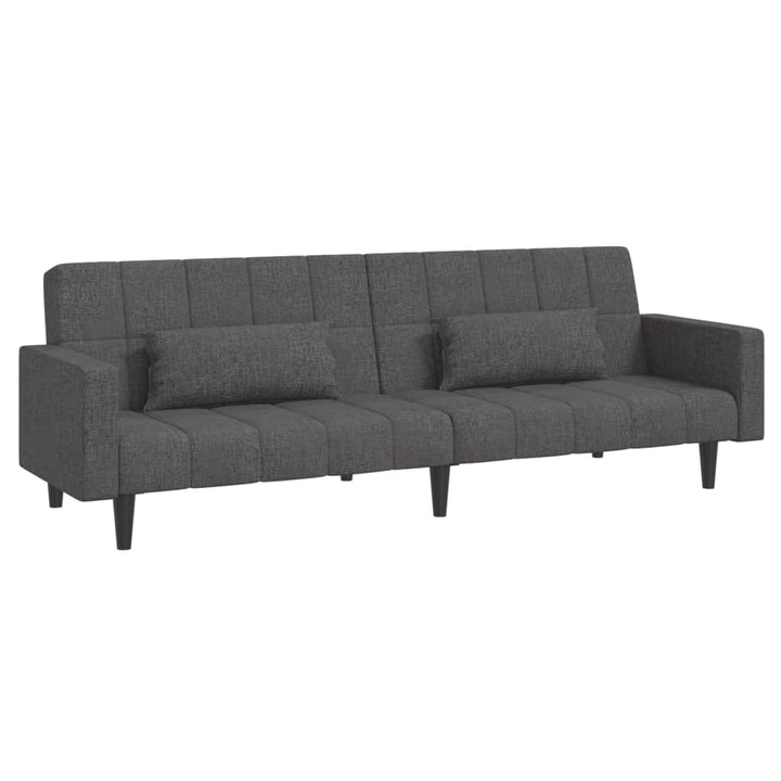 Bäddsoffa 2-Sits Med Två Kuddar Tyg