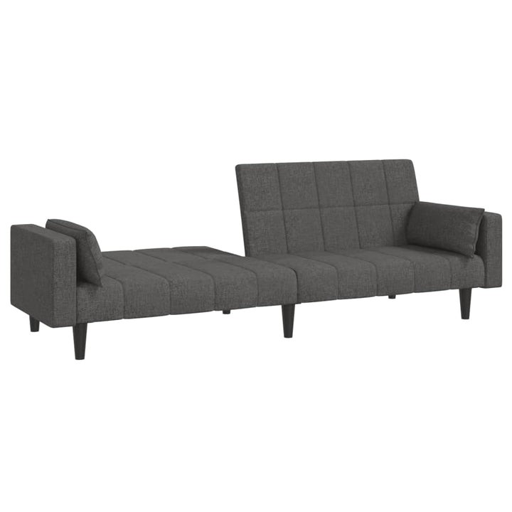 Bäddsoffa 2-Sits Med Två Kuddar Tyg