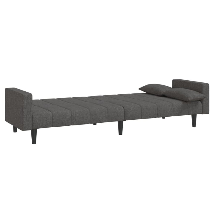 Bäddsoffa 2-Sits Med Två Kuddar Tyg