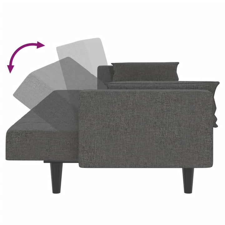 Bäddsoffa 2-Sits Med Två Kuddar Tyg