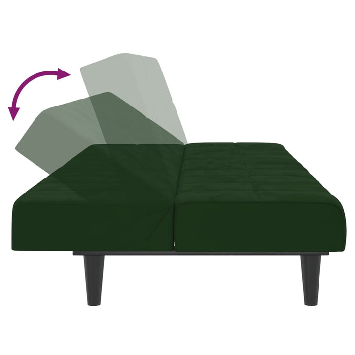 Bäddsoffa 2-Sits Sammet