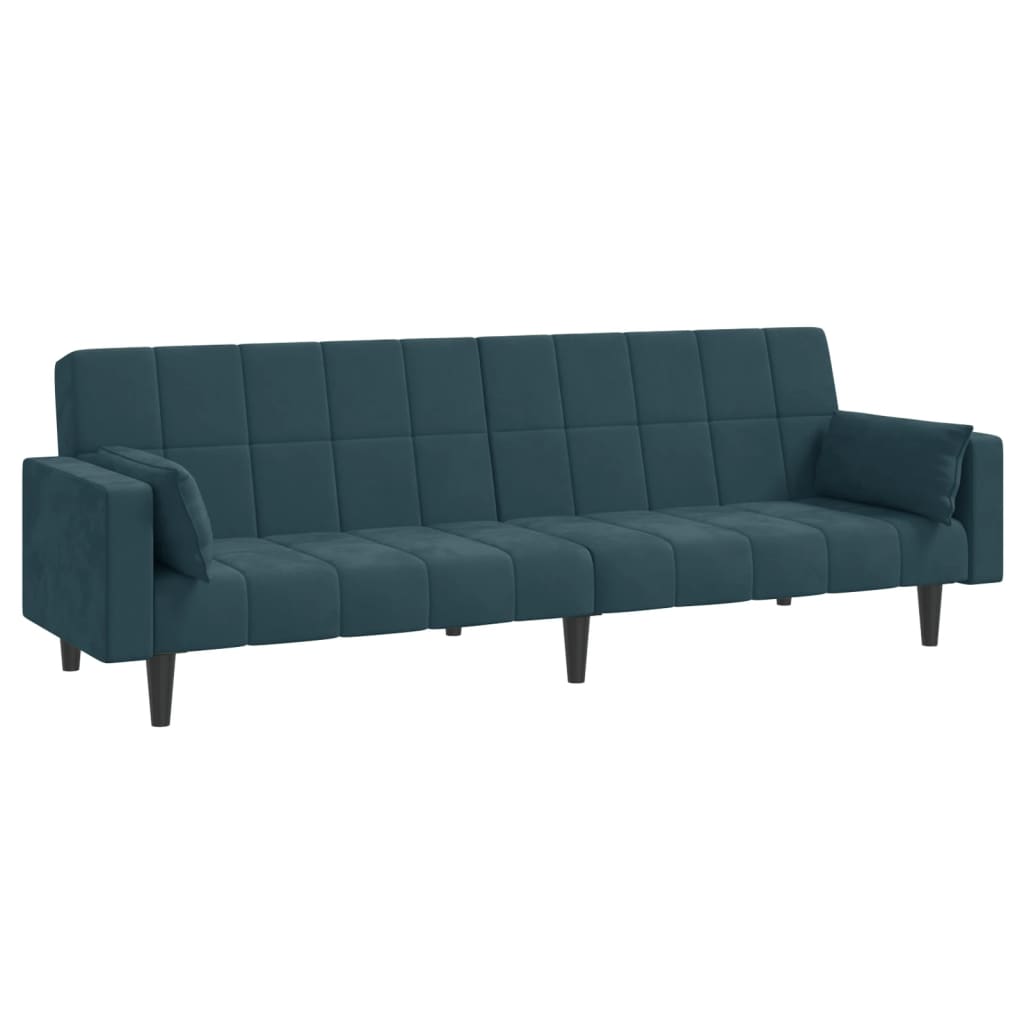 Bäddsoffa 2-Sits Med Två Kuddar Sammet