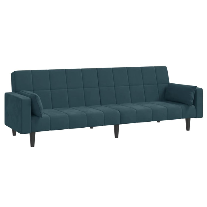 Bäddsoffa 2-Sits Med Två Kuddar Sammet